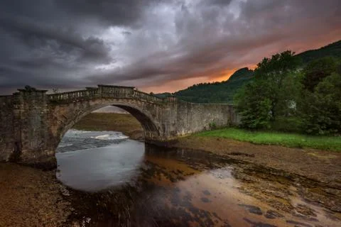 Garron Bridge sunset Stock Photos