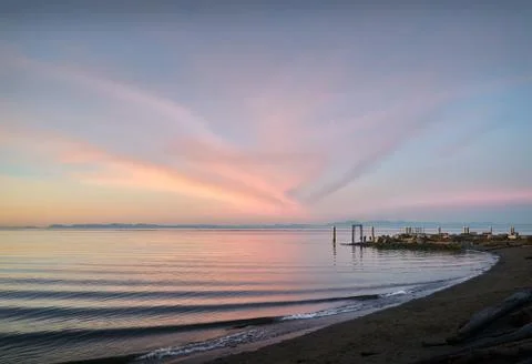 Garry Point Beach Dawn Fotos de archivo