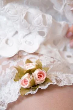 Garter of the bride Stock Photos