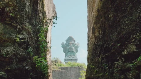 Garuda framed by cliffs , Garuda Wisnu Kencana Cultural Park, Bali 動画素材 339776800