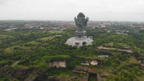 Garuda Wisnu Kencana statue | Bali, Indonesia | 4K drone video Stock Footage 169022553