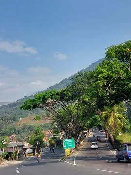 Garut road junction Stock Photos