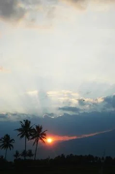 Garut sunset 스톡 사진