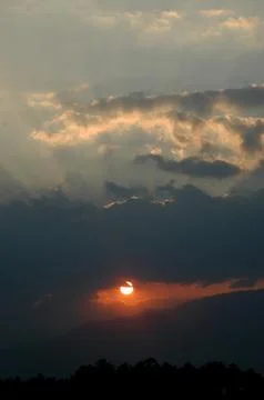 Garut sunset 스톡 사진