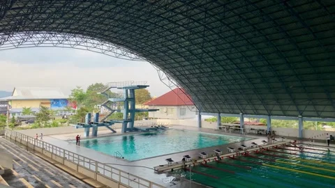 Garut, West Java, March 13, 2026. The atmosphere of activity in the internationa 스톡 동영상 330669395