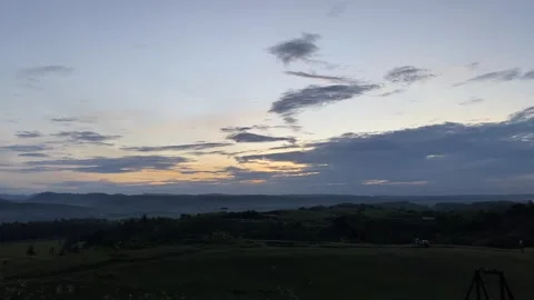 Garut West Java, May 12, 2025 A stunning view of the sunrise over the vast green Stock Footage 309908984