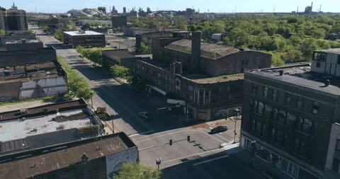 Gary Indiana Aerial Footage Clip 1 Stock Footage