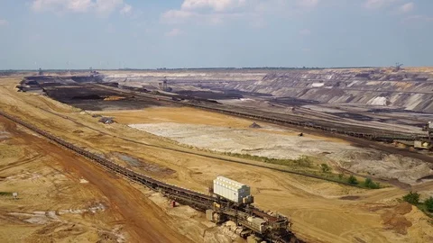 Garzweiler open cast mining germany Stock Footage 76242351