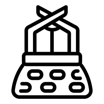 Gas analyzer showing level of substance in line icon vector Stock Illustration