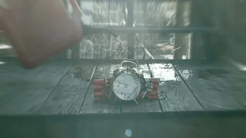 Gas and bomb arsonist Stock Footage 144873082