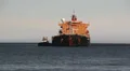 Gas and Oil Tanker Enters Port HD Footage