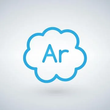 Gas argon blue icon, vector illustration isolated on white background. 스톡 일러스트