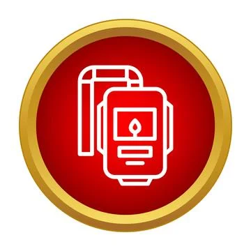 Gas boiler heating system icon concept design Stock Illustration