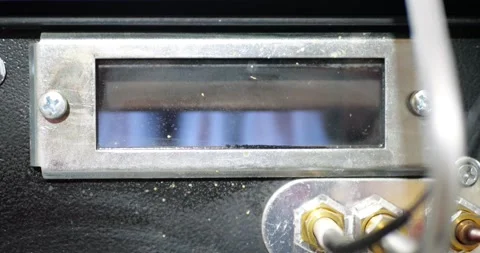 Gas Boiler Viewing Window Close Up Heating Large Residential House Blue Flame Stock Footage 321810022