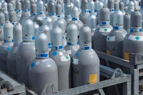Gas bottles Stock Photos
