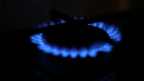 Gas Burner Closeup Video stock 149044571