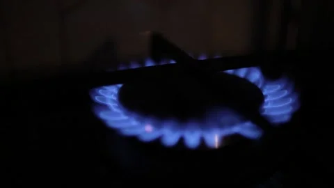 Gas Burner Closeup Vídeo Stock 149414989