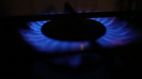 Gas Burner Closeup Stock Footage 150126610