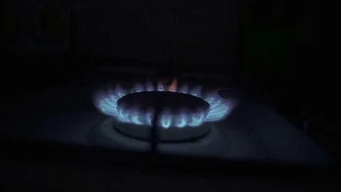 Gas burner is damped Stock Footage 77384905