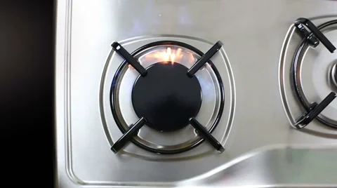 Gas burner flame Stock Footage 49777684