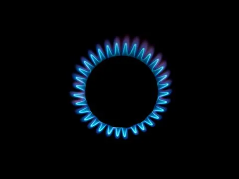 Gas burner flames Stock Photos