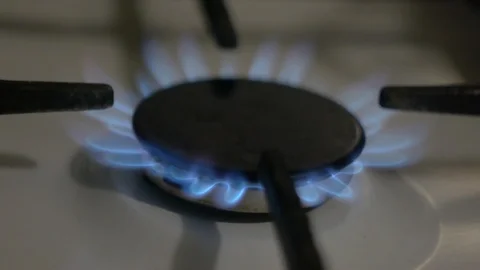 Gas Burner, flash and fire Stock Footage 123375960