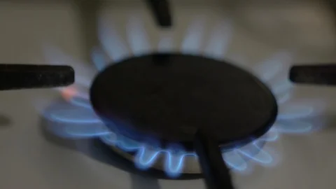 Gas Burner, flash and fire Stock Footage 123376009