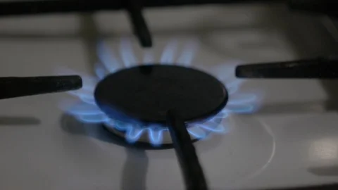 Gas Burner, flash and fire Stock Footage 123376028