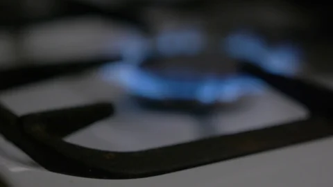 Gas Burner, flash and fire Stock Footage 123376250