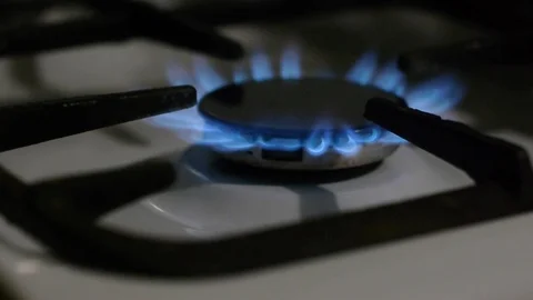 Gas Burner, flash and fire Stock Footage 123376355