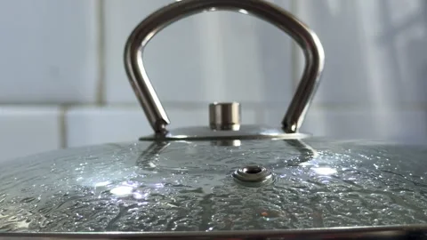 Gas Burner Heats Pot Creating a Rushing Roar and Boiling Bubbling Sound Stock Footage 329167111