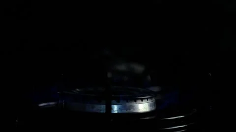Gas burner ignites Stock Footage 172444964