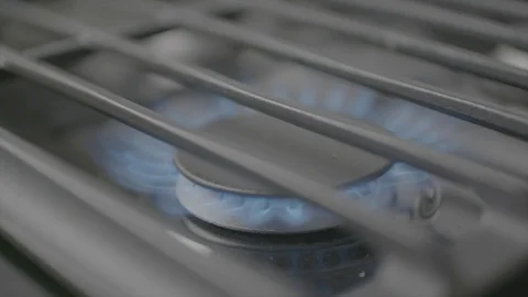 Gas Burner Igniting Stock Footage 88613518