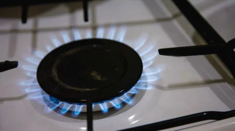Gas burner is lit Stock Footage 43319657