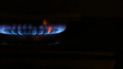 Gas burner side view Stock Footage 50732146