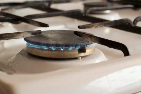 The gas is burning Stock Photos