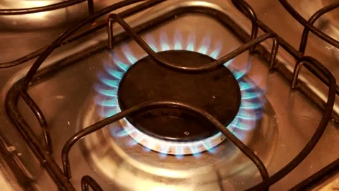 Gas Burning Stove Stock Footage 238527706