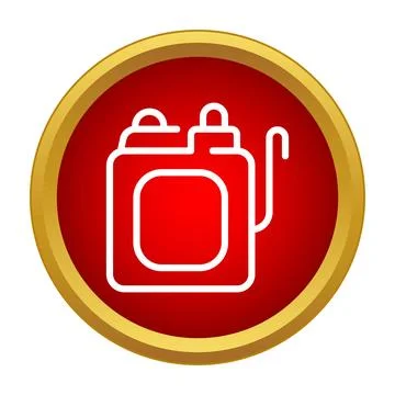 Gas canister icon representing engine fuel and energy Stock Illustration