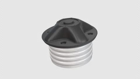 Gas Cap Rotating on a Transparent Background. Seamless Loop. Gas Cap 3D. 4K Stock Footage 299830268