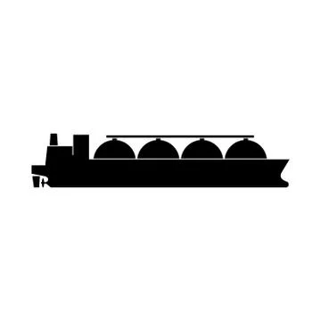 Gas carrier  Stock Illustration
