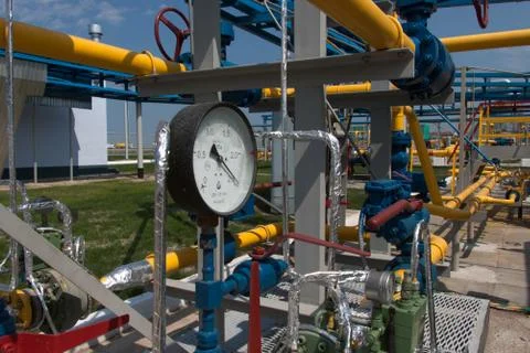 Gas compressor station Stock Photos