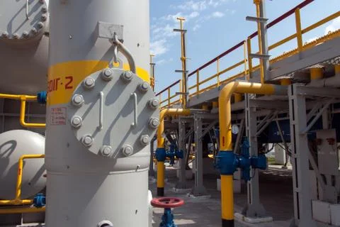 Gas compressor station Foto stock