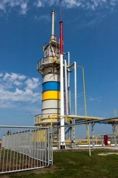 Gas compressor station Stock Photos