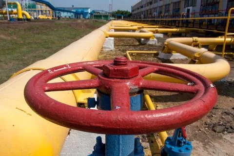 Gas compressor station Stock Photos