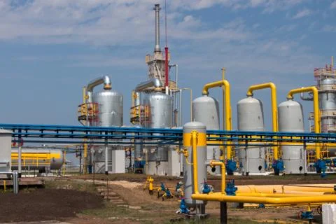 Gas compressor station Stock Photos