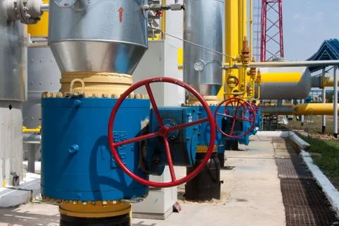 Gas compressor station Foto stock