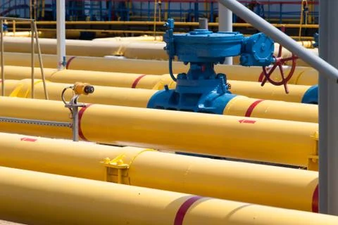 Gas compressor station Foto stock