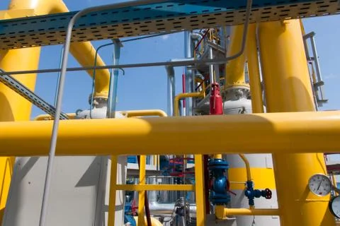 Gas compressor station Stock Photos