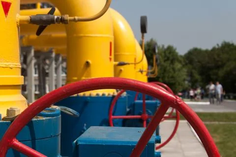 Gas compressor station Stock Photos