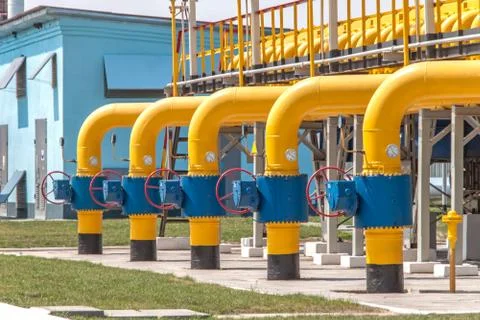 Gas compressor station Stock Photos